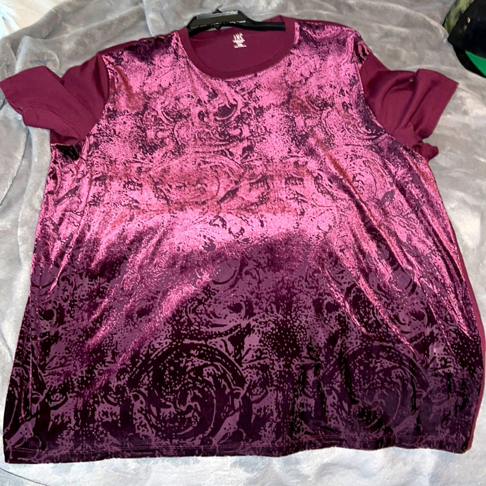 L R G XXL burgundy suede